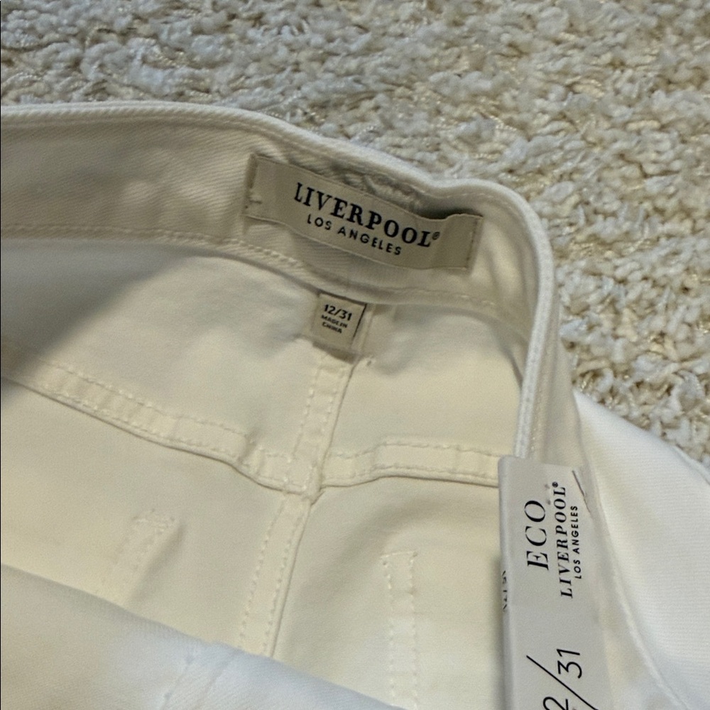 Liverpool White Wide-Leg Pants NWT size 12 - Picture 3 of 5